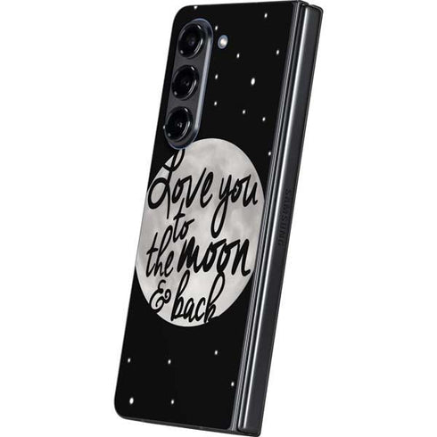 To The Moon And Back BW Galaxy Z Fold5 5G Skin